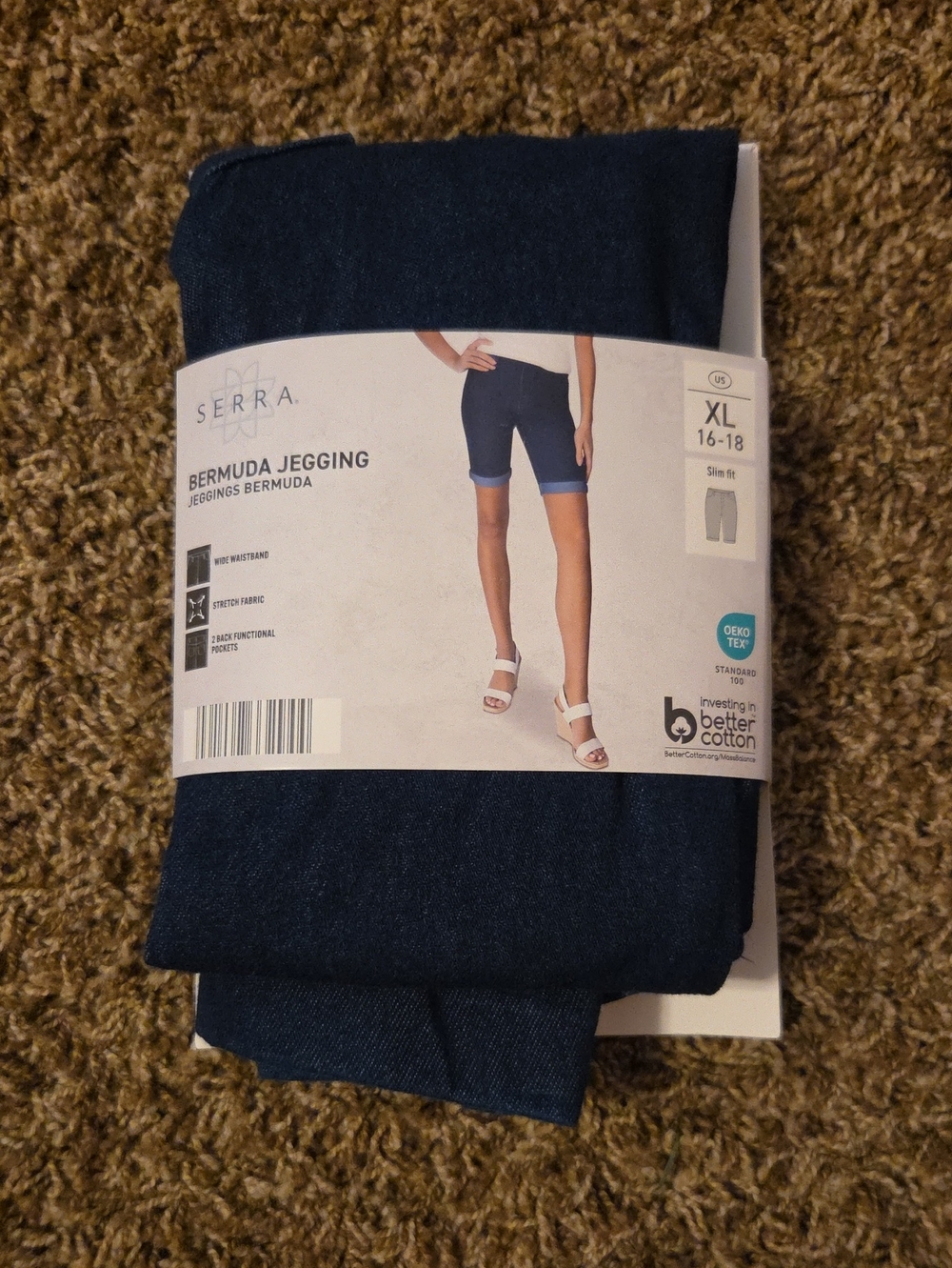 Serra Bermuda Jegging Shorts - Dark Navy Blue